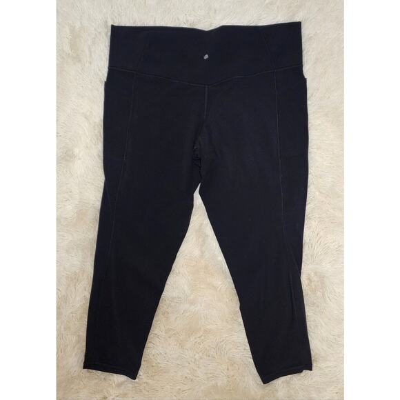 Athleta New SALUTATION STASH HIGH RISE 7/8 Tight Plus Size 3X Black #531321 - Picture 7 of 10